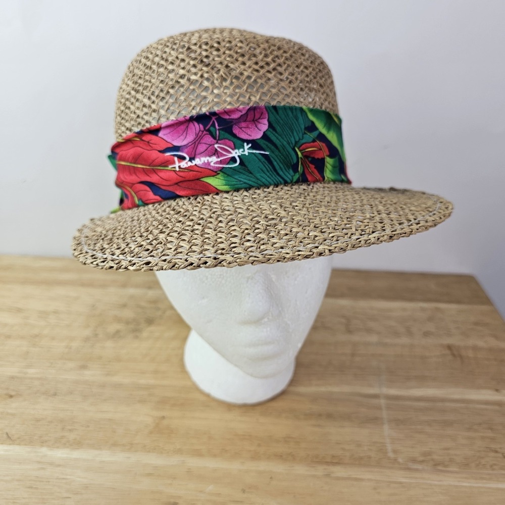 Panama Jack Women's Safari Sun‎ Beach Hat Floral Wrap Bandana Summer Vacation